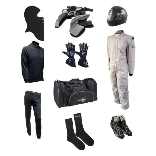 Zamp Mega Racer Safety Kit, ZR-30 Triple-Layer 1-Piece Suit, Grey