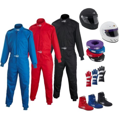 Speedway Motors Single Layer One Piece Racing Suit Combo w/Helmet