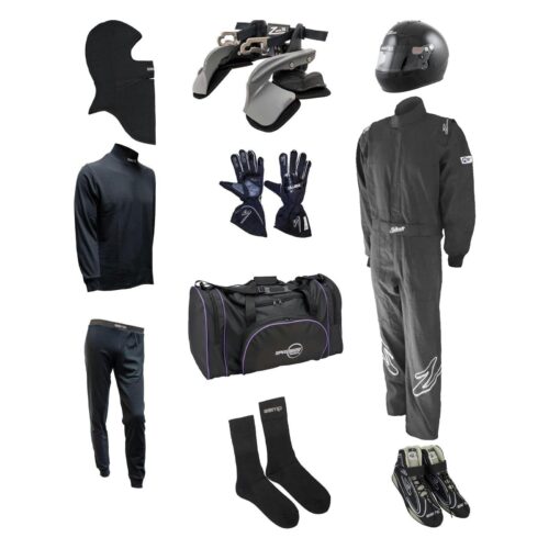 Zamp Mega Racer Safety Kit, ZR-10 Single-Layer 1-Piece Suit Combo