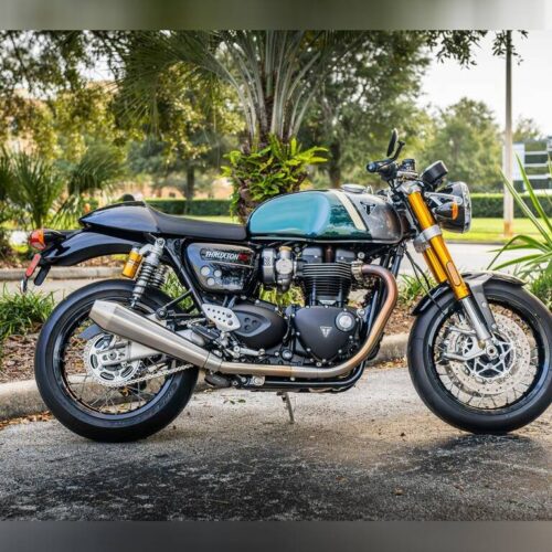 2023 Triumph Thruxton RS Competition Green / Silver Ice